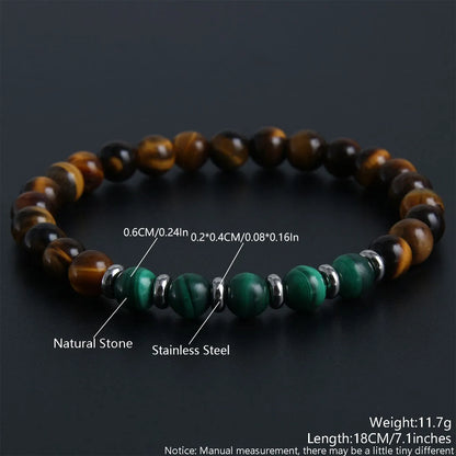 Classic Style Round Natural Stone Bracelets