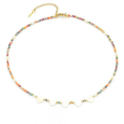 Classic Style Round Shell Beaded Women'S Necklace