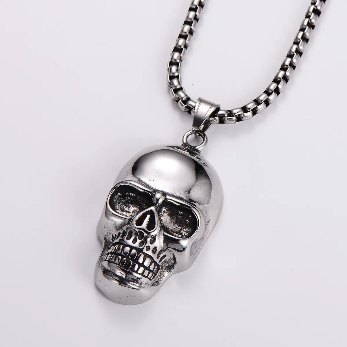 Classic Style Skull 304 Stainless Steel Men'S Pendant Necklace