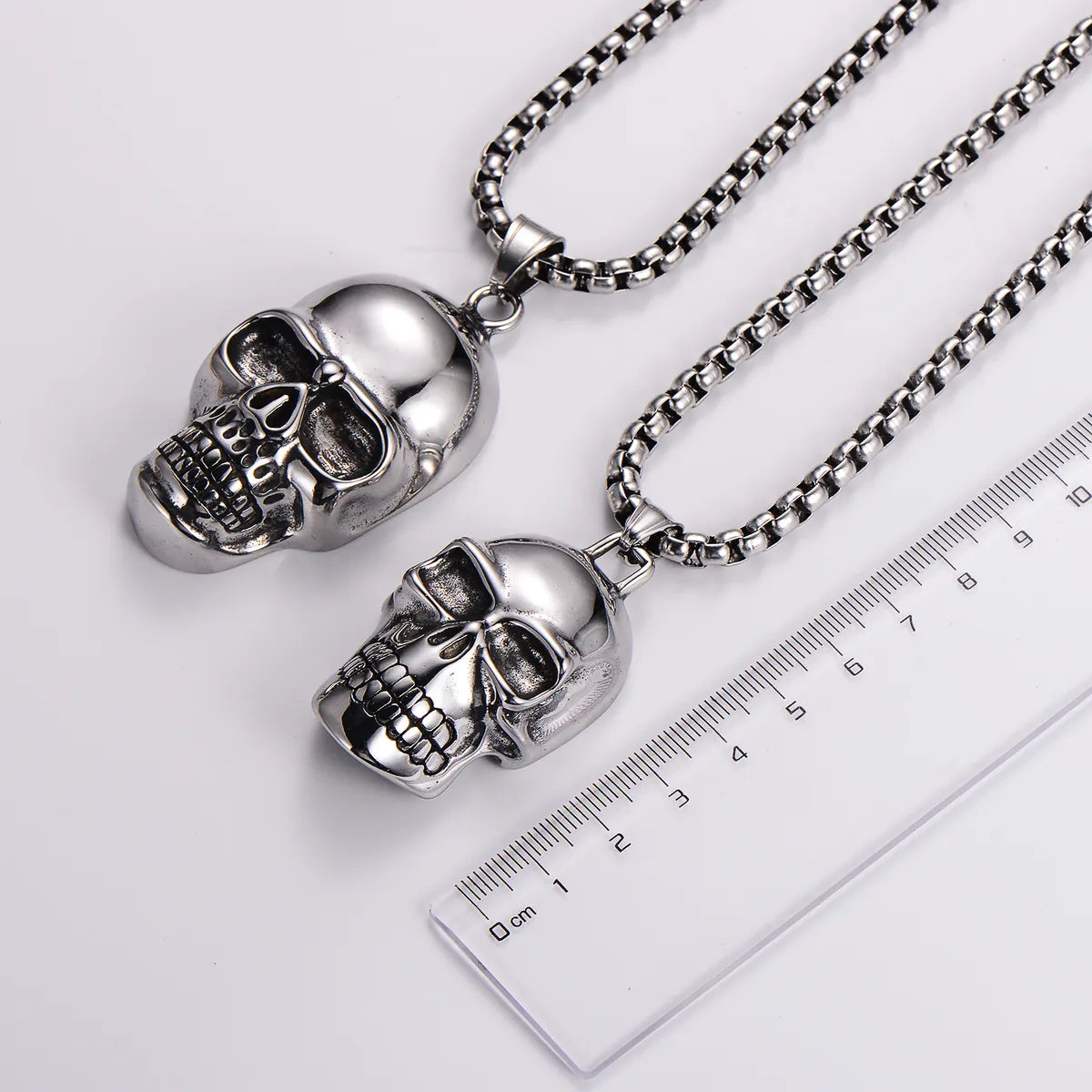 Classic Style Skull 304 Stainless Steel Men'S Pendant Necklace