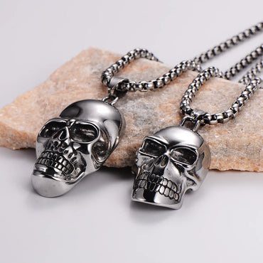 Classic Style Skull 304 Stainless Steel Men'S Pendant Necklace