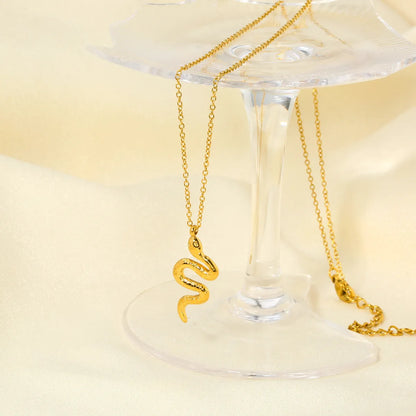 Classic Style Snake Stainless Steel Plating Earrings Necklace