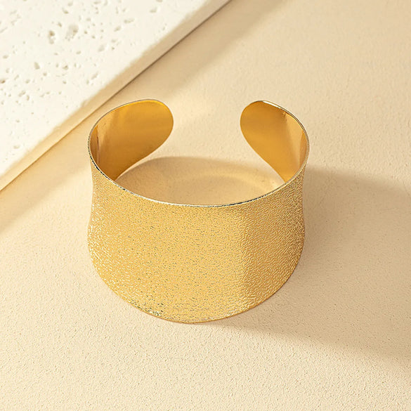 Classic Style Solid Color Alloy Plating Gold Plated Women's Bangle