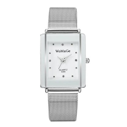 Classic Style Solid Color Buckle Quartz Women'S Watches