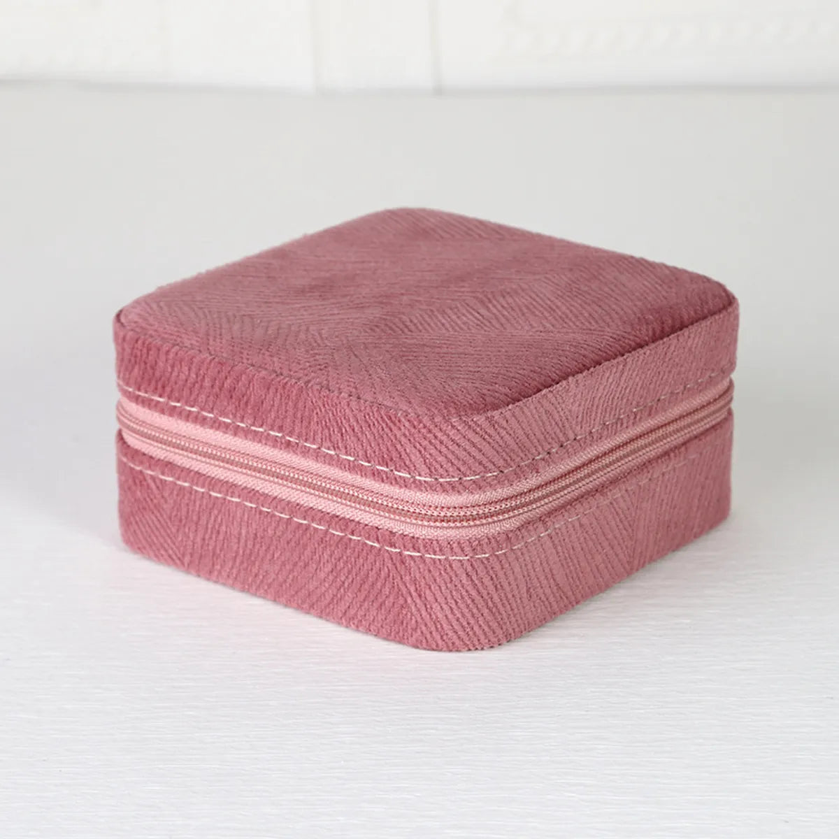 Classic Style Solid Color Flannel Jewelry Boxes