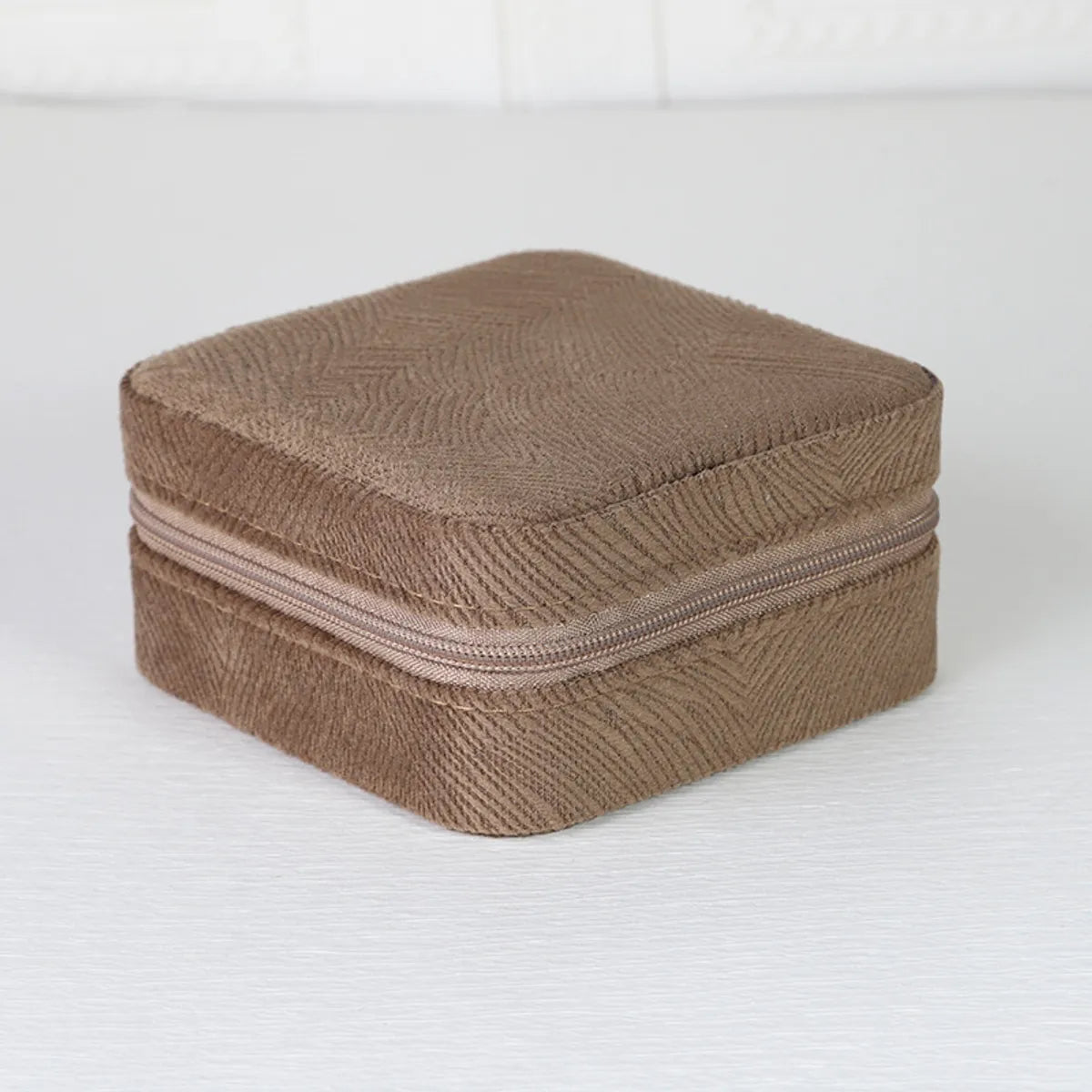 Classic Style Solid Color Flannel Jewelry Boxes