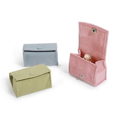 Classic Style Solid Color Flannel Wholesale Jewelry Boxes