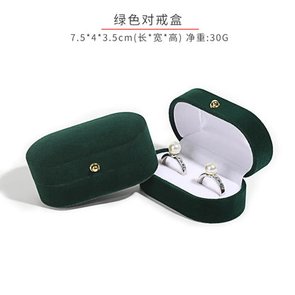 Classic Style Solid Color Flannel Wholesale Jewelry Boxes