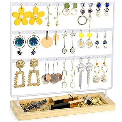 Classic Style Solid Color Metal Jewelry Rack