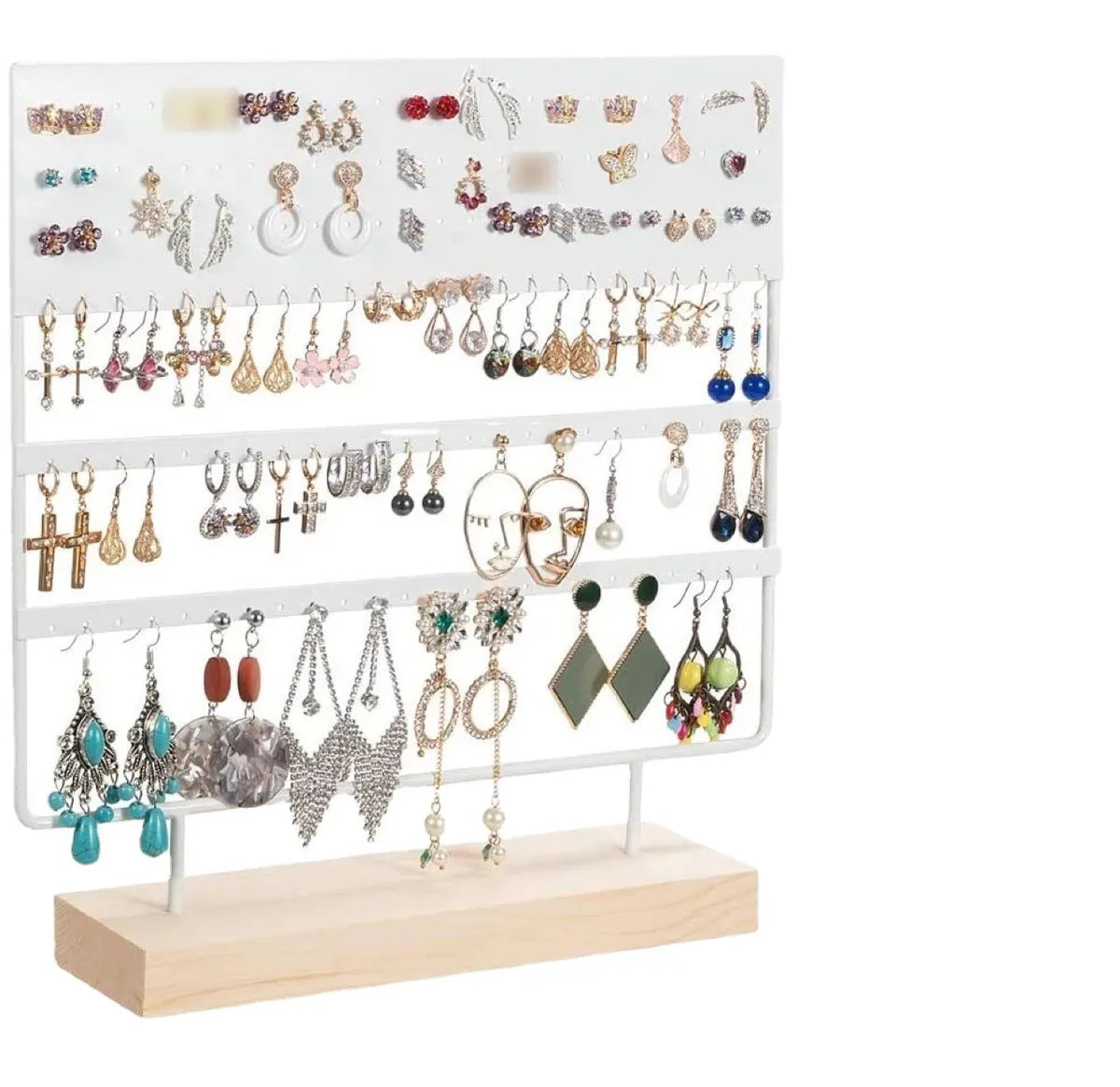 Classic Style Solid Color Metal Jewelry Rack