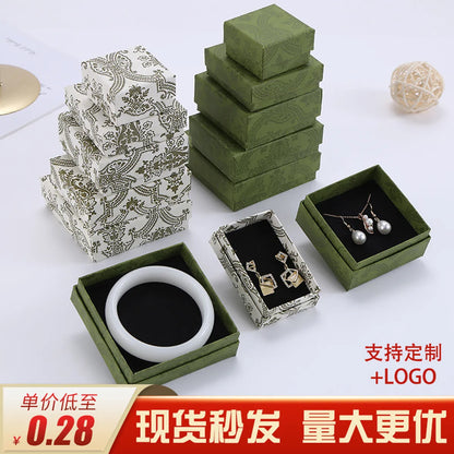 Classic Style Solid Color Paper Jewelry Boxes