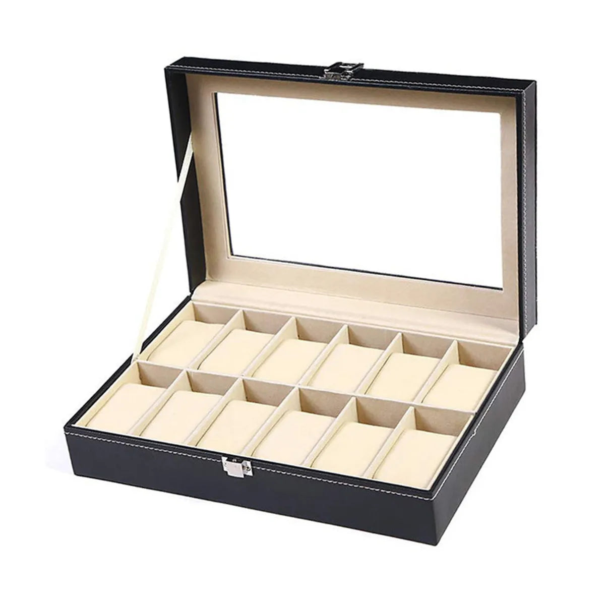 Classic Style Solid Color Pu Leather Jewelry Boxes