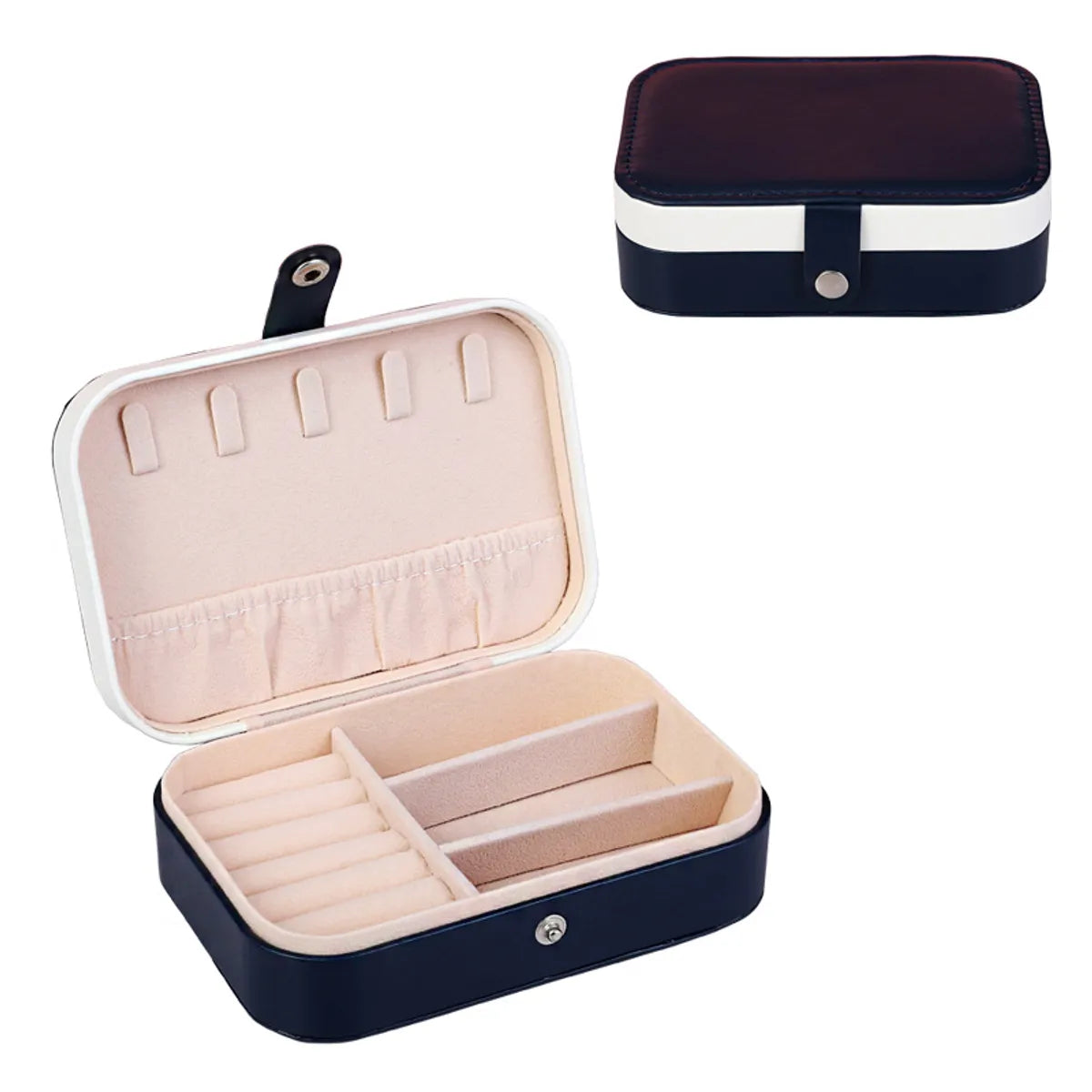 Classic Style Solid Color Pu Leather Wholesale Jewelry Boxes