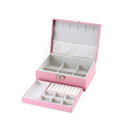 Classic Style Solid Color Pu Leather Wholesale Jewelry Boxes