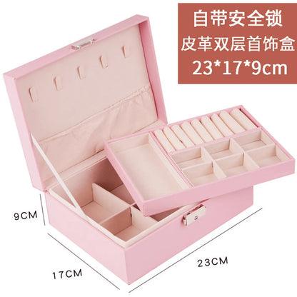 Classic Style Solid Color Pu Leather Wholesale Jewelry Boxes