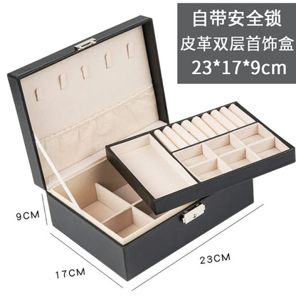 Classic Style Solid Color Pu Leather Wholesale Jewelry Boxes