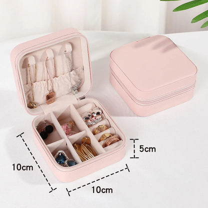 Classic Style Solid Color Pu Leather Jewelry Boxes