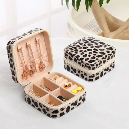 Classic Style Solid Color Pu Leather Jewelry Boxes