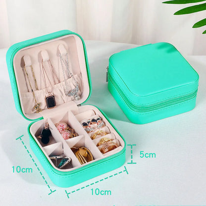 Classic Style Solid Color Pu Leather Jewelry Boxes