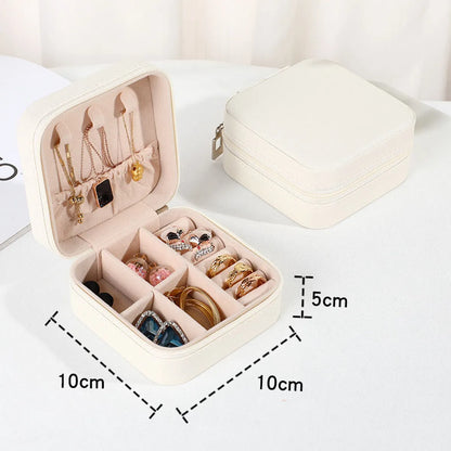 Classic Style Solid Color Pu Leather Jewelry Boxes