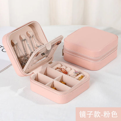 Classic Style Solid Color Pu Leather Jewelry Boxes