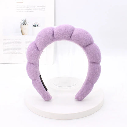 Classic Style Solid Color Sponge Hair Band