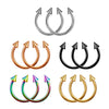 Classic Style Solid Color Stainless Steel Nose Ring In Bulk