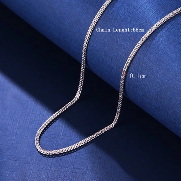 Classic Style Solid Color Sterling Silver Plating Necklace