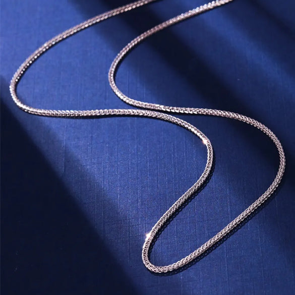 Classic Style Solid Color Sterling Silver Plating Necklace