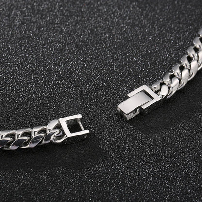 Classic Style Solid Color Titanium Steel Chain Bracelets Necklace