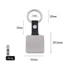 Classic Style Square Customization Laser Engraving 201 Stainless Steel Pu Leather Plating Unisex Bag Pendant Keychain