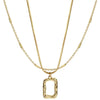 Classic Style Square Titanium Steel Plating Pendant Necklace
