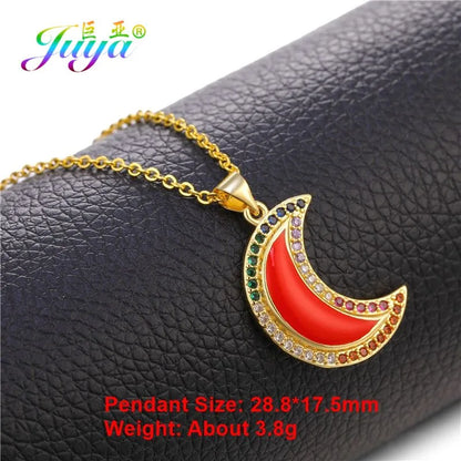 Classic Style Star Heart Shape Copper Enamel Plating Inlay Zircon Gold Plated Charms Jewelry Accessories