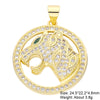 Classic Style Streetwear Animal Round Elephant Copper Plating Inlay Zircon 18k Gold Plated Charms