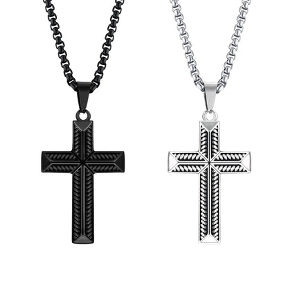 Classic Style Streetwear Cross 304 Stainless Steel Men'S Pendant Necklace