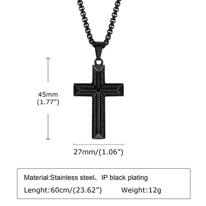 Classic Style Streetwear Cross 304 Stainless Steel Men'S Pendant Necklace