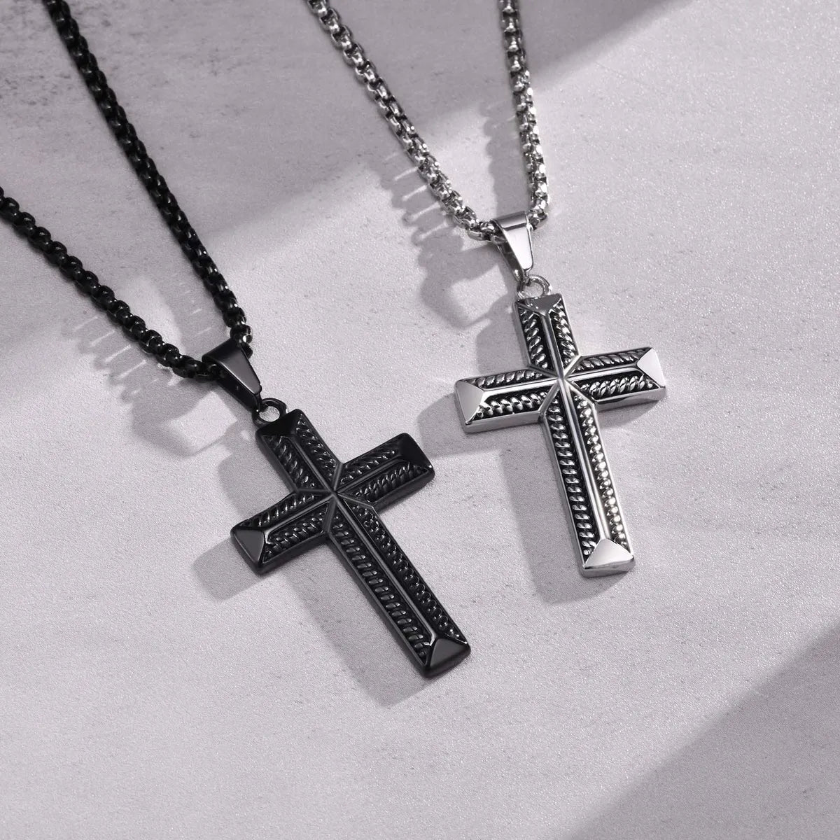 Classic Style Streetwear Cross 304 Stainless Steel Men'S Pendant Necklace