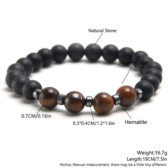 Classic Style Streetwear Geometric Natural Stone Beaded Men'S Rosary