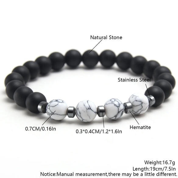 Classic Style Streetwear Geometric Natural Stone Beaded Men'S Rosary