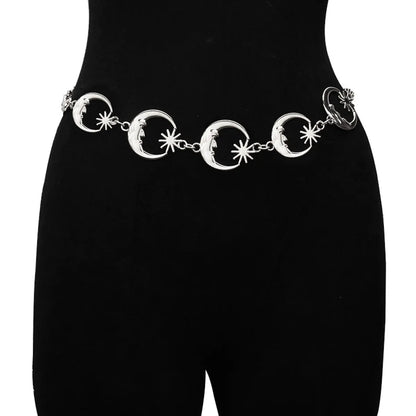 Classic Style Sun Moon Alloy Women'S Chain Belts