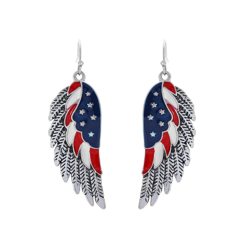 Classic Style Wings Boots Alloy Plating Independence Day Women'S Drop Earrings