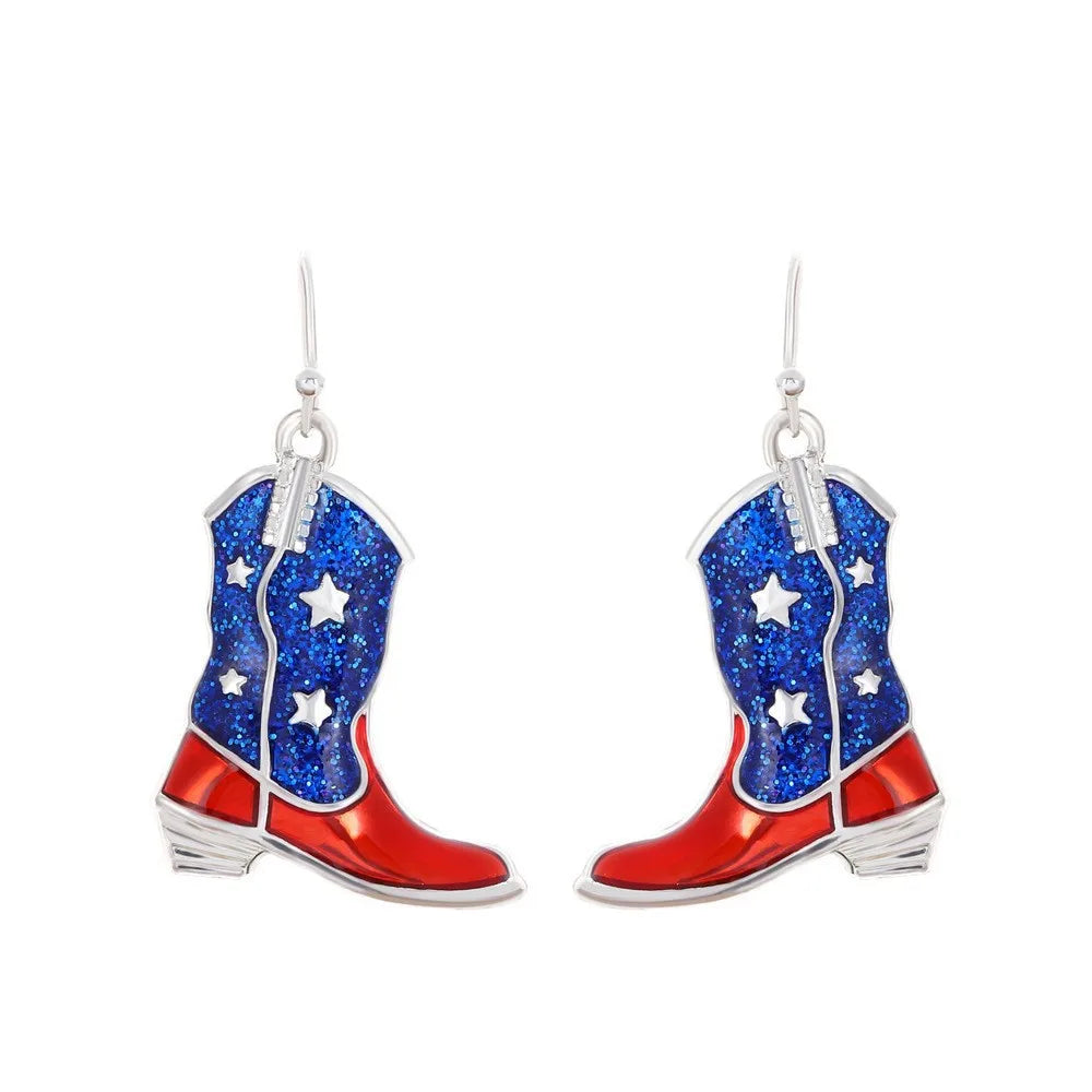 Classic Style Wings Boots Alloy Plating Independence Day Women'S Drop Earrings