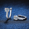 Classic U Shaped 925 Silver Moissanite Women Earrings With Electroplating