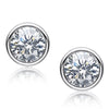 Classic Versatile Moissanite 925 Sterling Silver Earrings With Geometric Pattern And Electroplating For Women