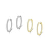 Classic Women's S925 Sterling Silver Geometric Earrings With Micro Inlay Light Luxury Ear Buckle Silver Jewelry