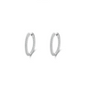 Classic Women's S925 Sterling Silver Geometric Earrings With Micro Inlay Light Luxury Ear Buckle Silver Jewelry