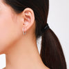 Classic Women's S925 Sterling Silver Geometric Earrings With Micro Inlay Light Luxury Ear Buckle Silver Jewelry