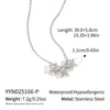 Classic Women's Stainless Steel Three Fivepointed Star Necklace With Pvd Vacuum Real Gold Electroplating