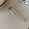 Classical Element Metal U Shaped Hair Pin Electroplated Simple Hair Comb Hairpin