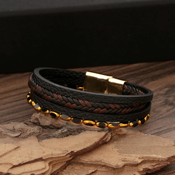 Classical Grain Alloy Handmade Men'S Bracelets